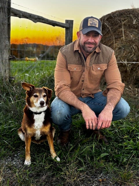 Nathan D. Williams with dog